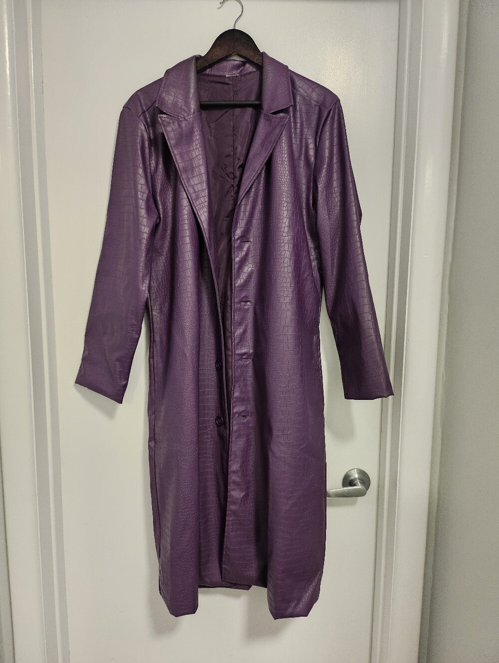 Purple Croc Leather Jacket